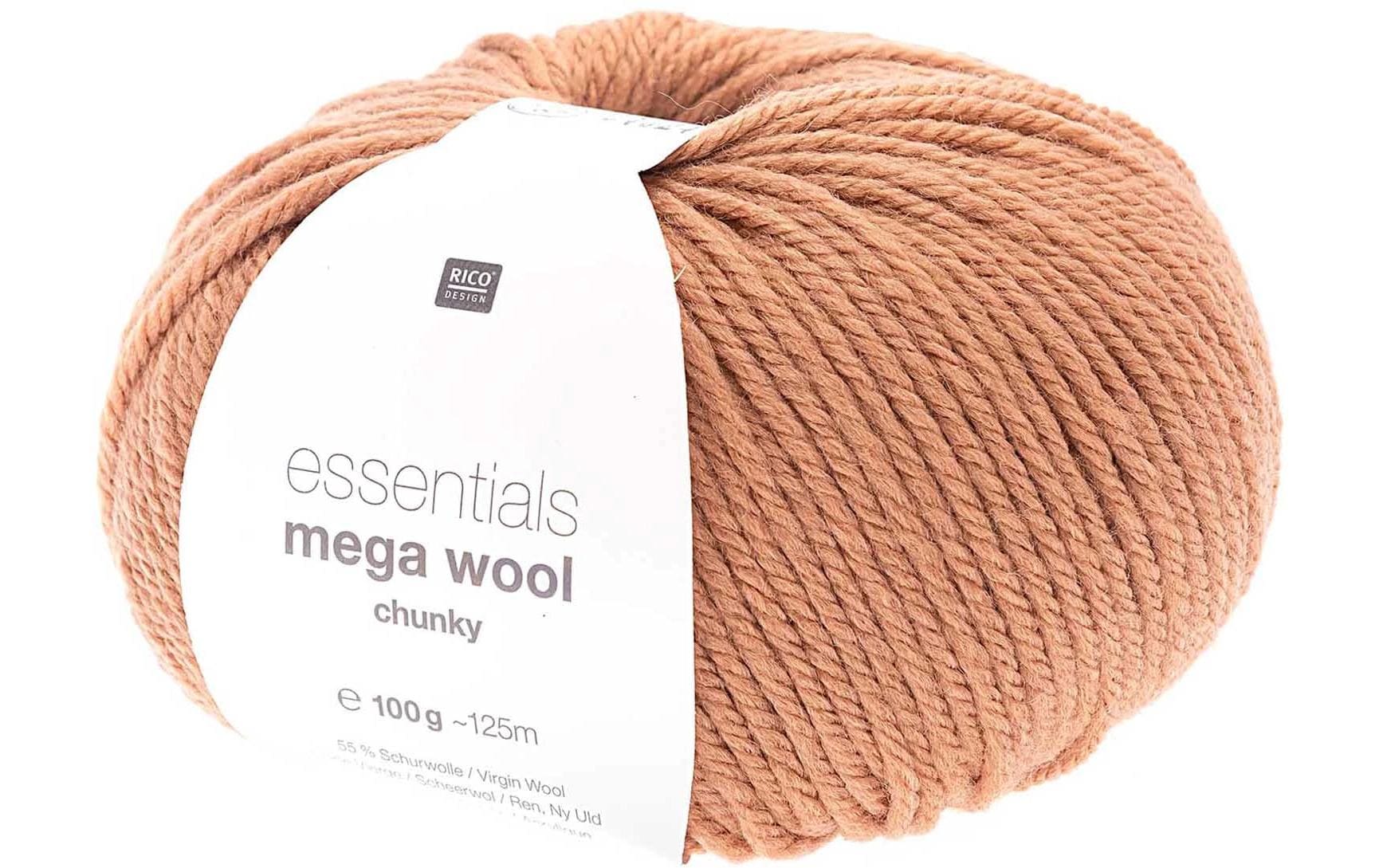 Rico Essentials Mega Wool chunky altrosa 100 g, 125 m, 55 % WV, 45 % PAN