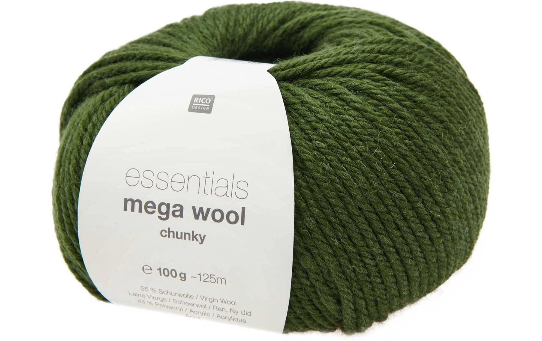 Rico Essentials Mega Wool chunky moos 100 g, 125 m, 55 % WV, 45 % PAN