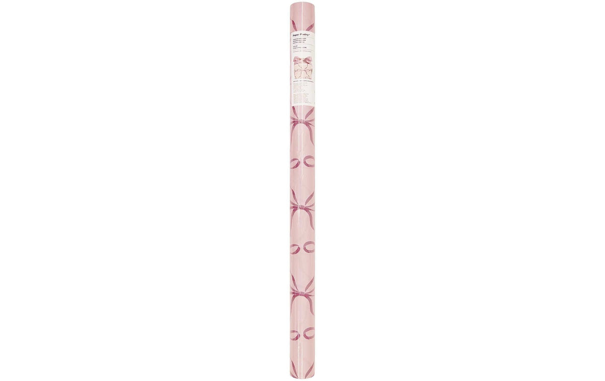 Rico Geschenkpapier Schleifen, rosa 70 cm x 2 m, 80 gsm, ungestrichen, FSC Mix