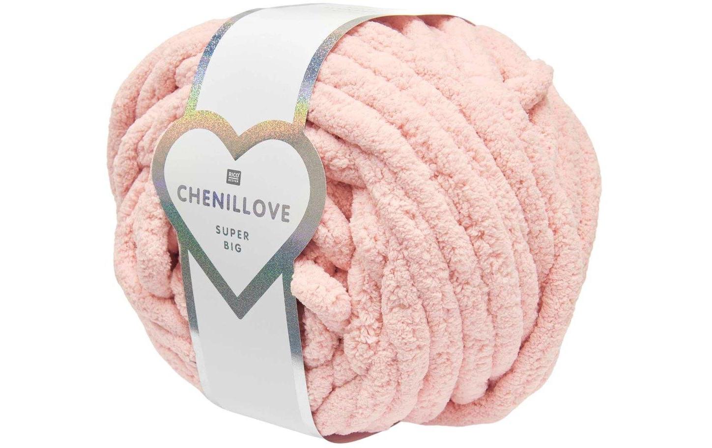 Rico Wolle Chenillove Super Big rosa, 300 g, 36 m, 100 % PES