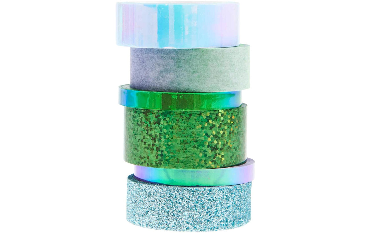 Rico Washi Tape Set Mirror, grün, blau 6 Stk, FSC Mix