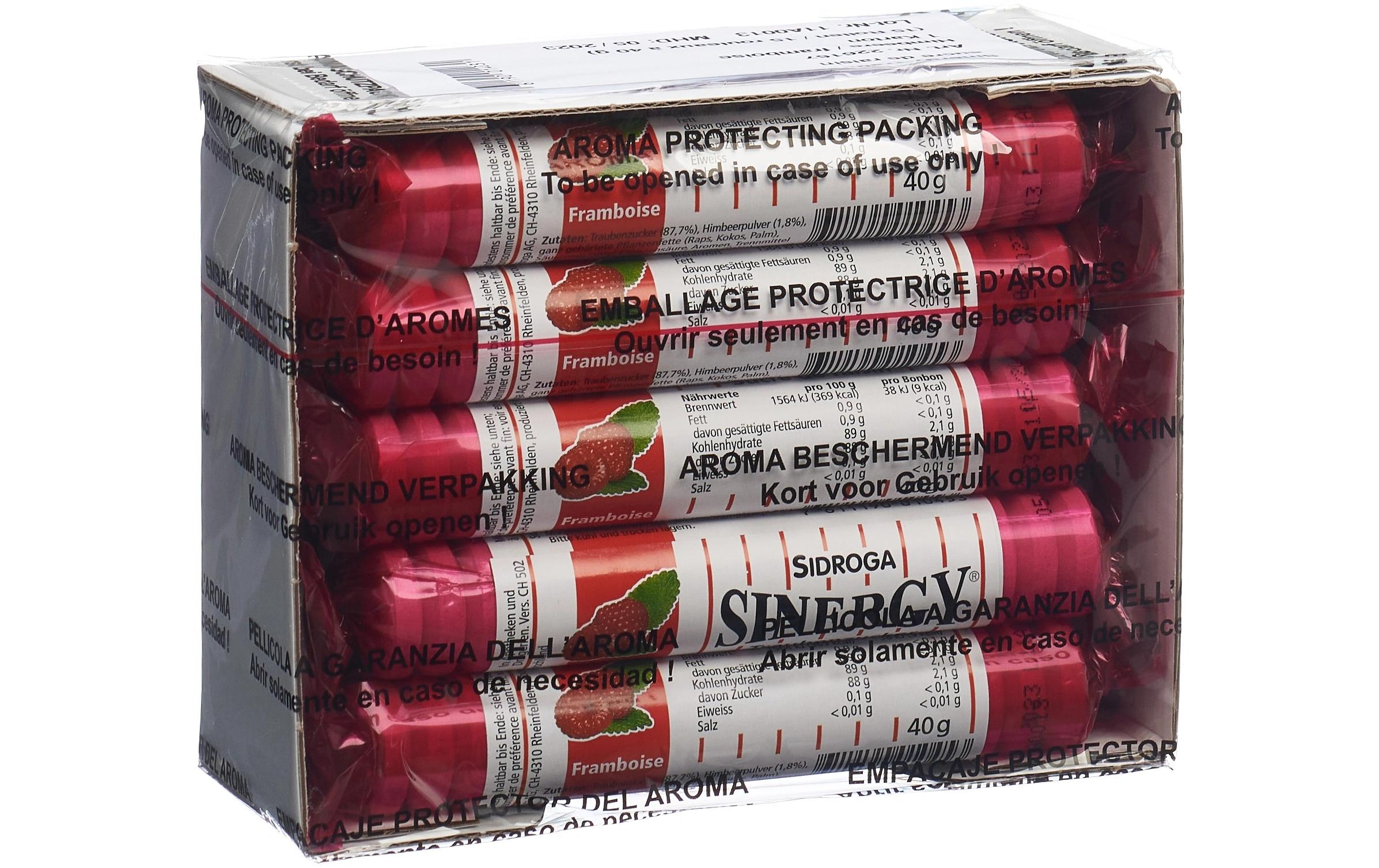 Sinergy Traubenzucker Himbeere 15 x 40 g
