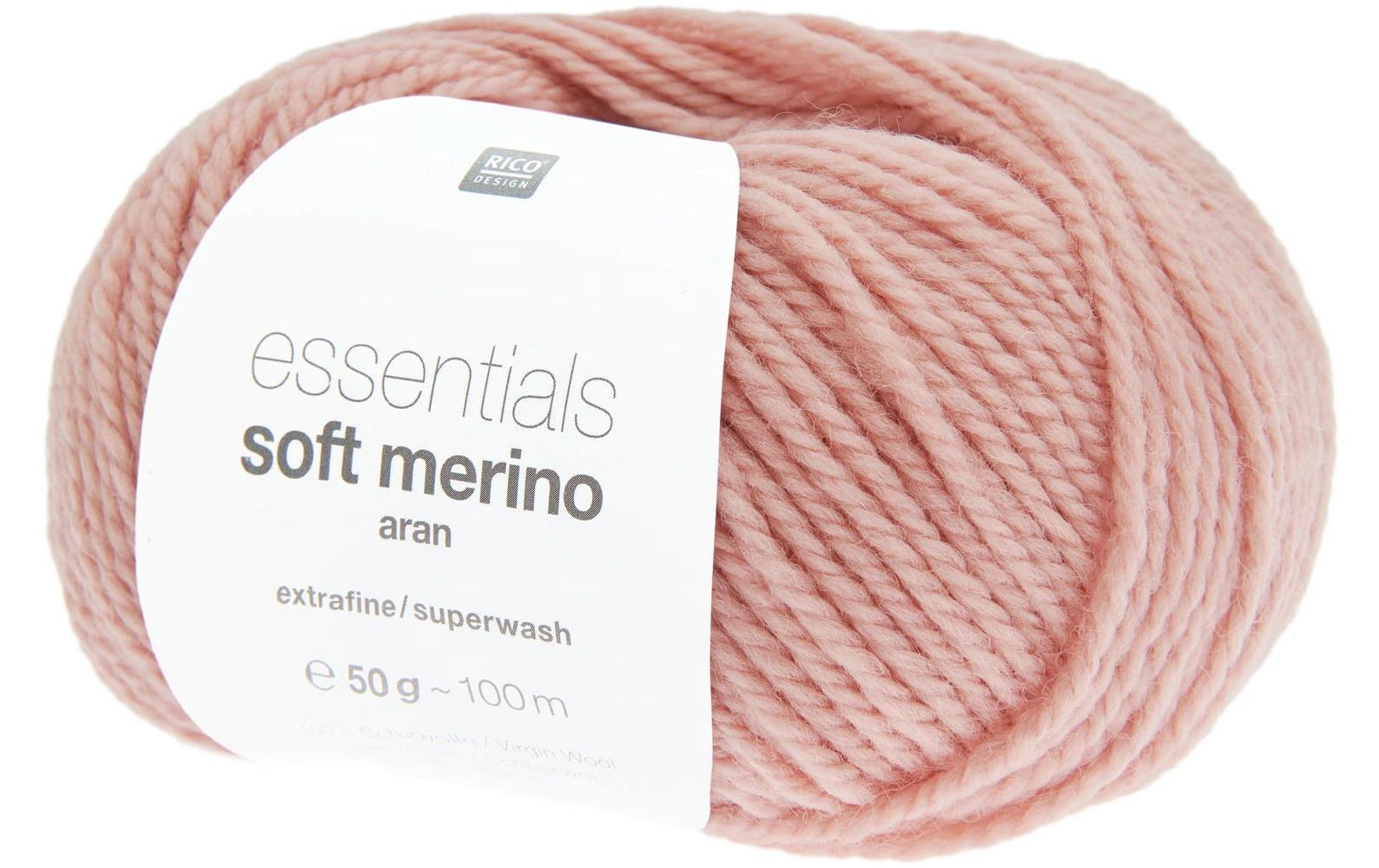 Rico Essentials Soft Merino Aran altrosa, 50 g, 100 m, 100 % WV