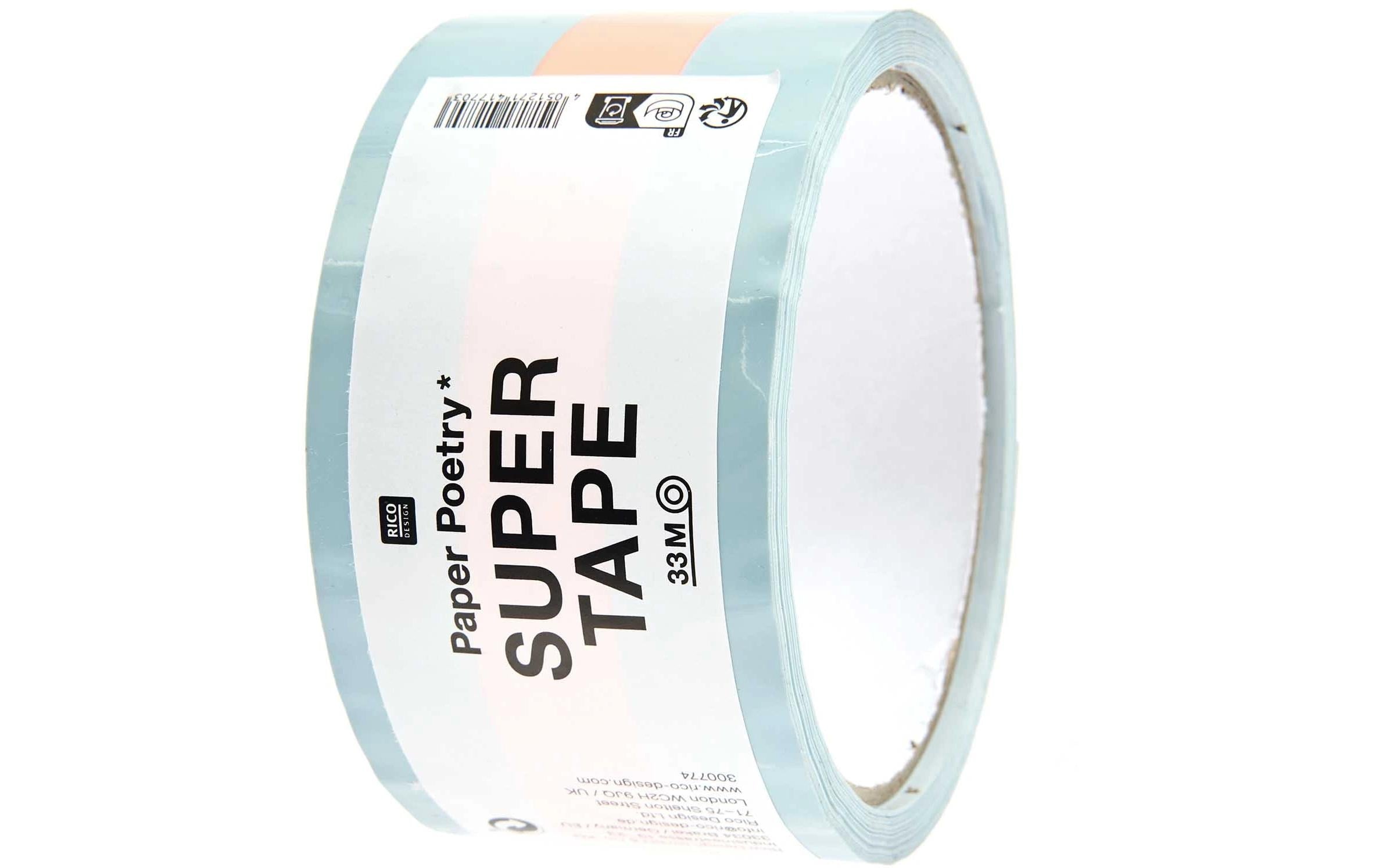 Rico Paketklebeband Hellblau / Neonorange 5 cm x 32 m, PVC