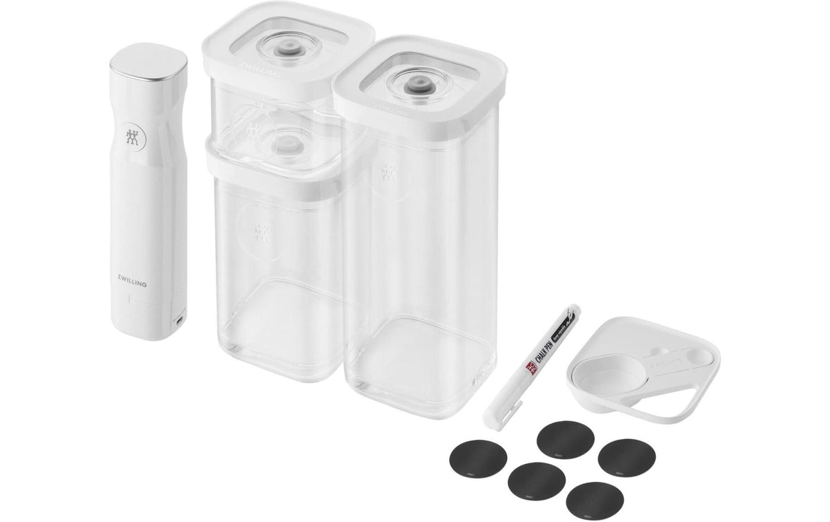 Zwilling 6tlg Cube Vakuum Starter Set S transparent-weiss Kunststoff 32.5x23x12cm