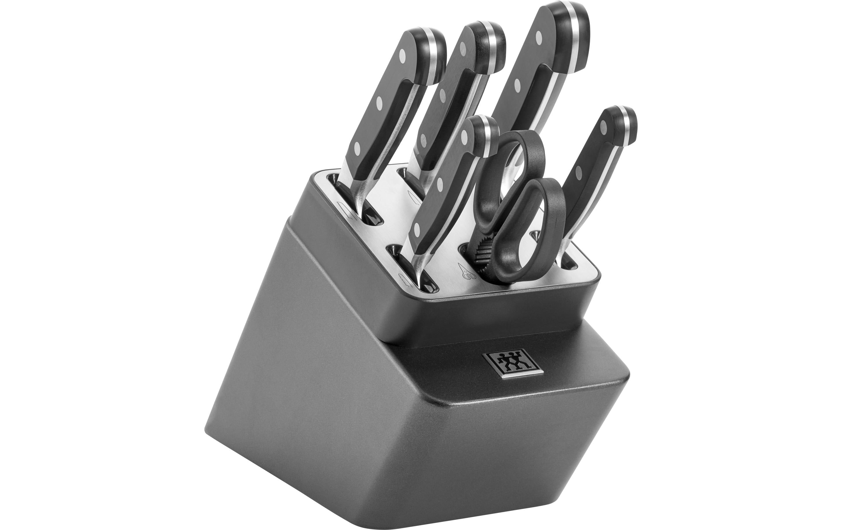 Zwilling 7tlg. Pro Messerblock Selbstschärf, Holz  38.5x19.5x16.5cm