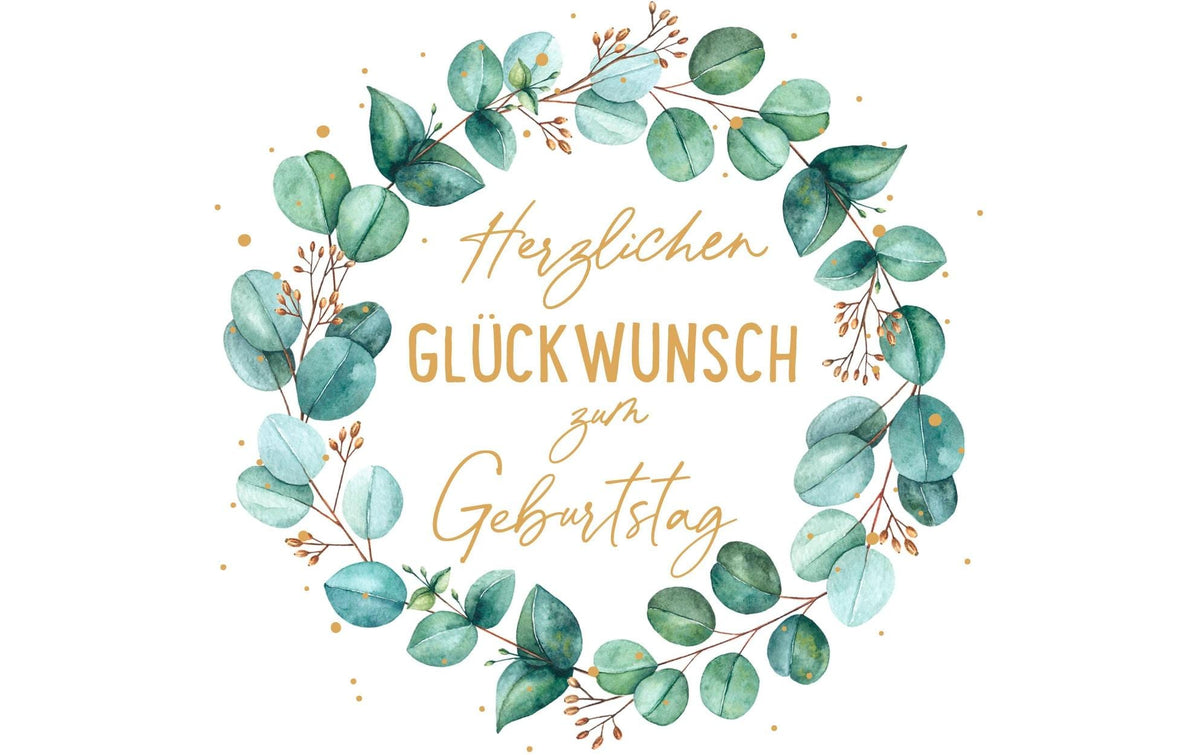 ABC Glückwunschkarte Geburtstag Format B6, 125 x 176 mm, mit Couvert