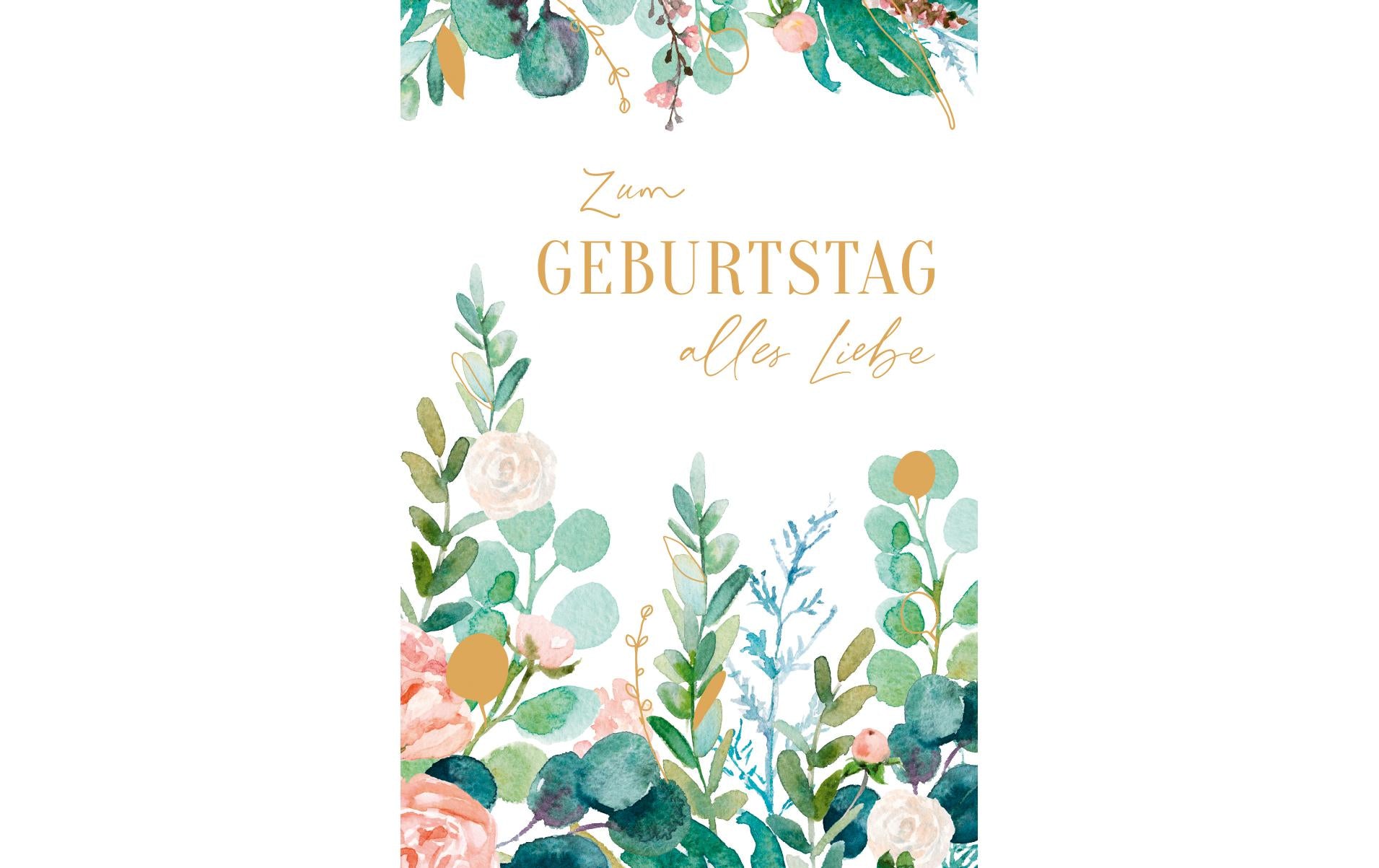 ABC Glückwunschkarte Geburtstag Format B6, 125 x 176 mm, mit Couvert
