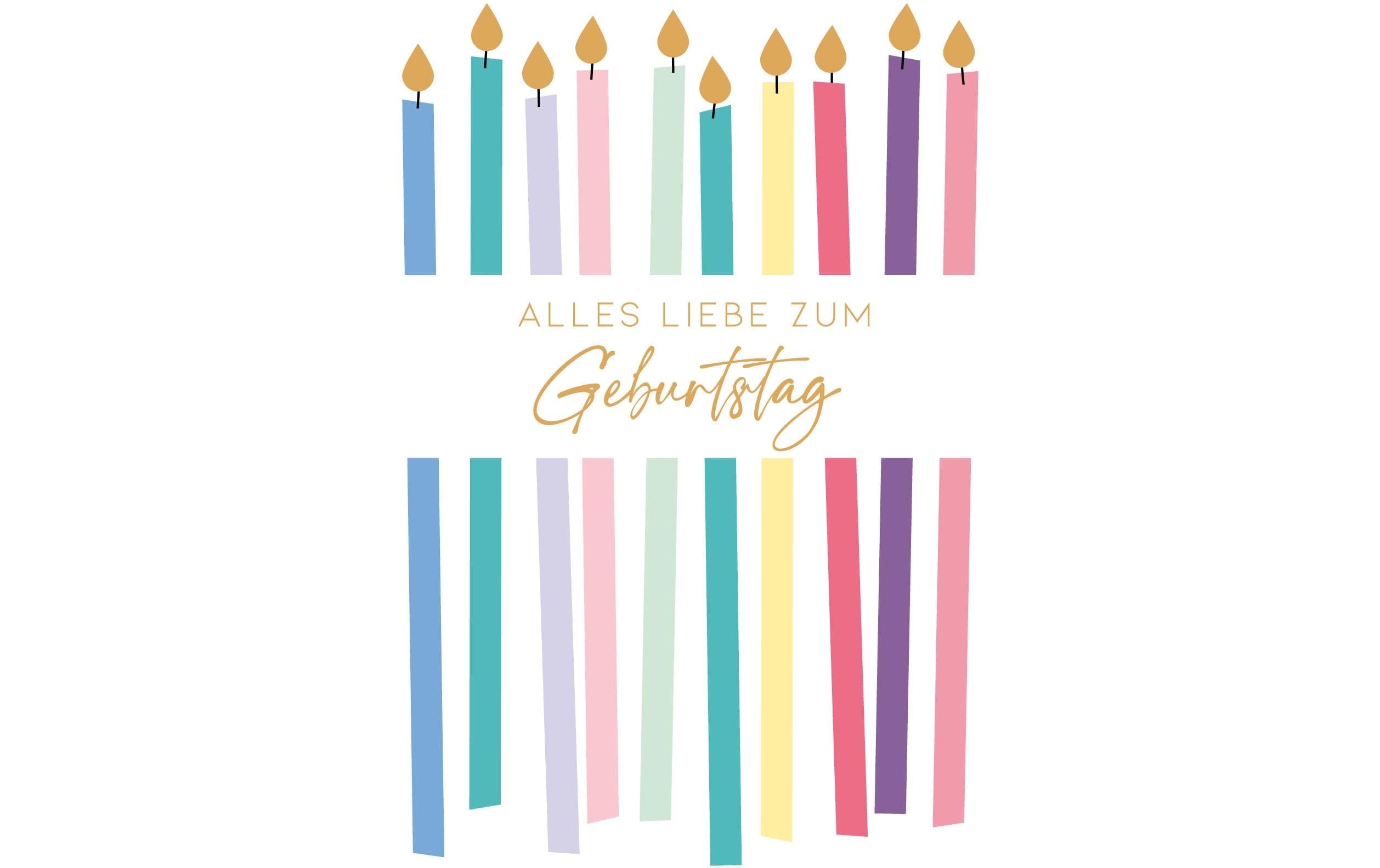 ABC Glückwunschkarte Geburtstag Format B6, 125 x 176 mm, mit Couvert