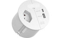 BM LOOP IN CHARGE A/C  22W, 2m, weiss 1xT13,1xUSB, Stecker Typ 12, 1Kabeldruch.