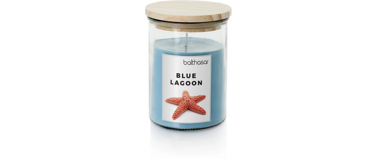 balthasar Duftkerze Blue Lagon im Glas, 10x12 cm (HxD), Brenndauer 65h