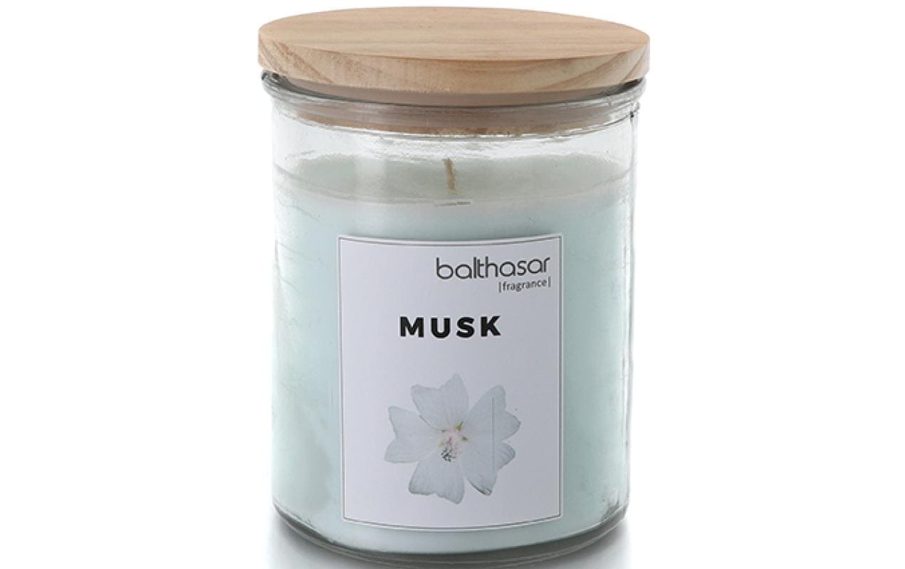 balthasar Duftkerze Musk im Glas, 10x12 cm (HxD), Brenndauer 65h