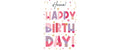 ABC Glückwunschkarte Geburtstag Format B6, 125 x 176 mm, mit Couvert