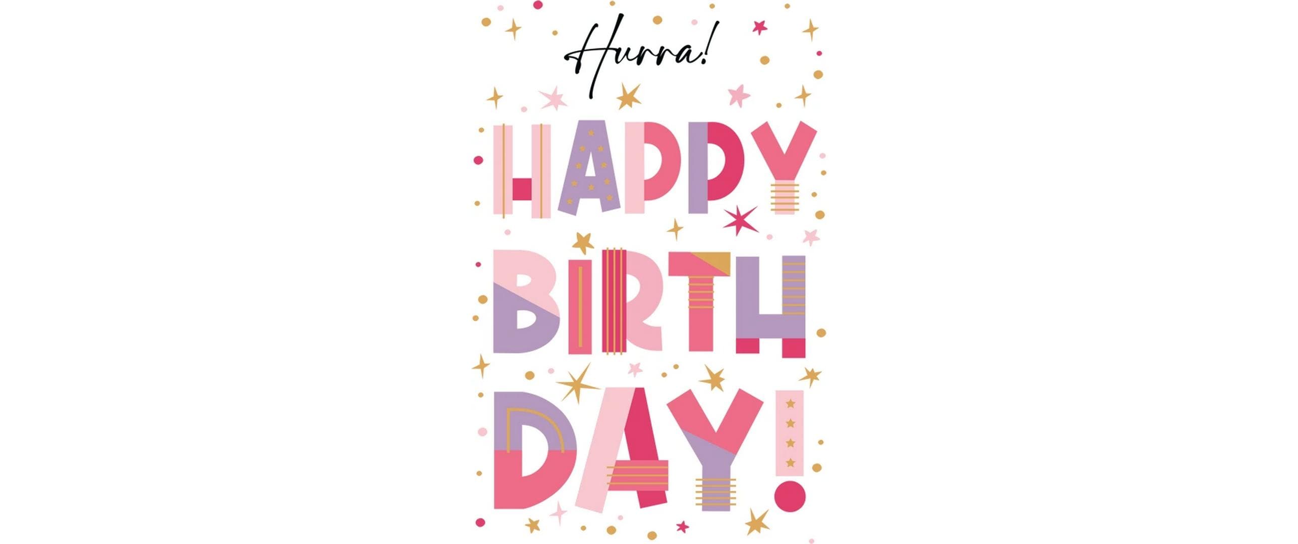 ABC Glückwunschkarte Geburtstag Format B6, 125 x 176 mm, mit Couvert