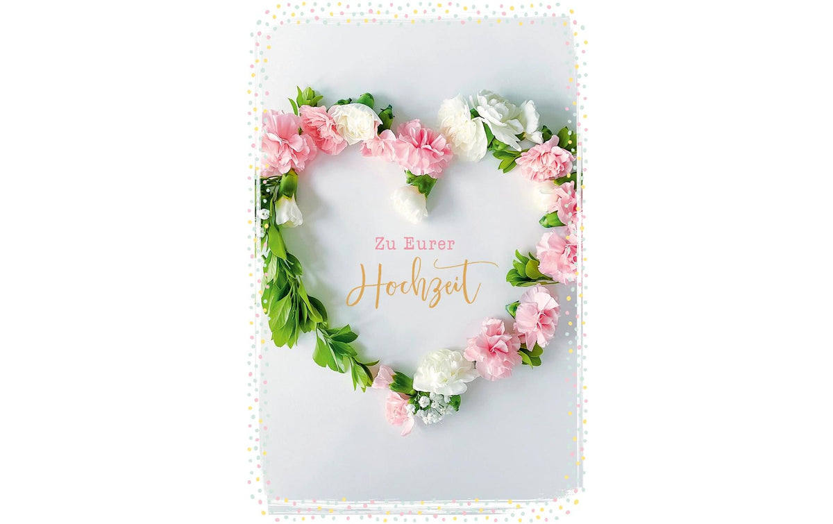 ABC Glückwunschkarte Hochzeit Format B6, 125 x 176 mm, mit Couvert