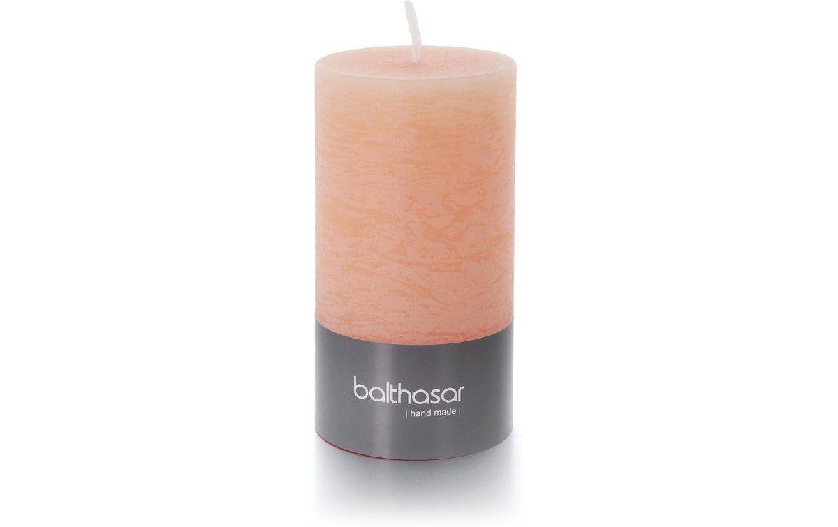 balthasar Zylinderkerze Rustico, Apricot 7x13 cm (DxH), Brenndauer 60 h