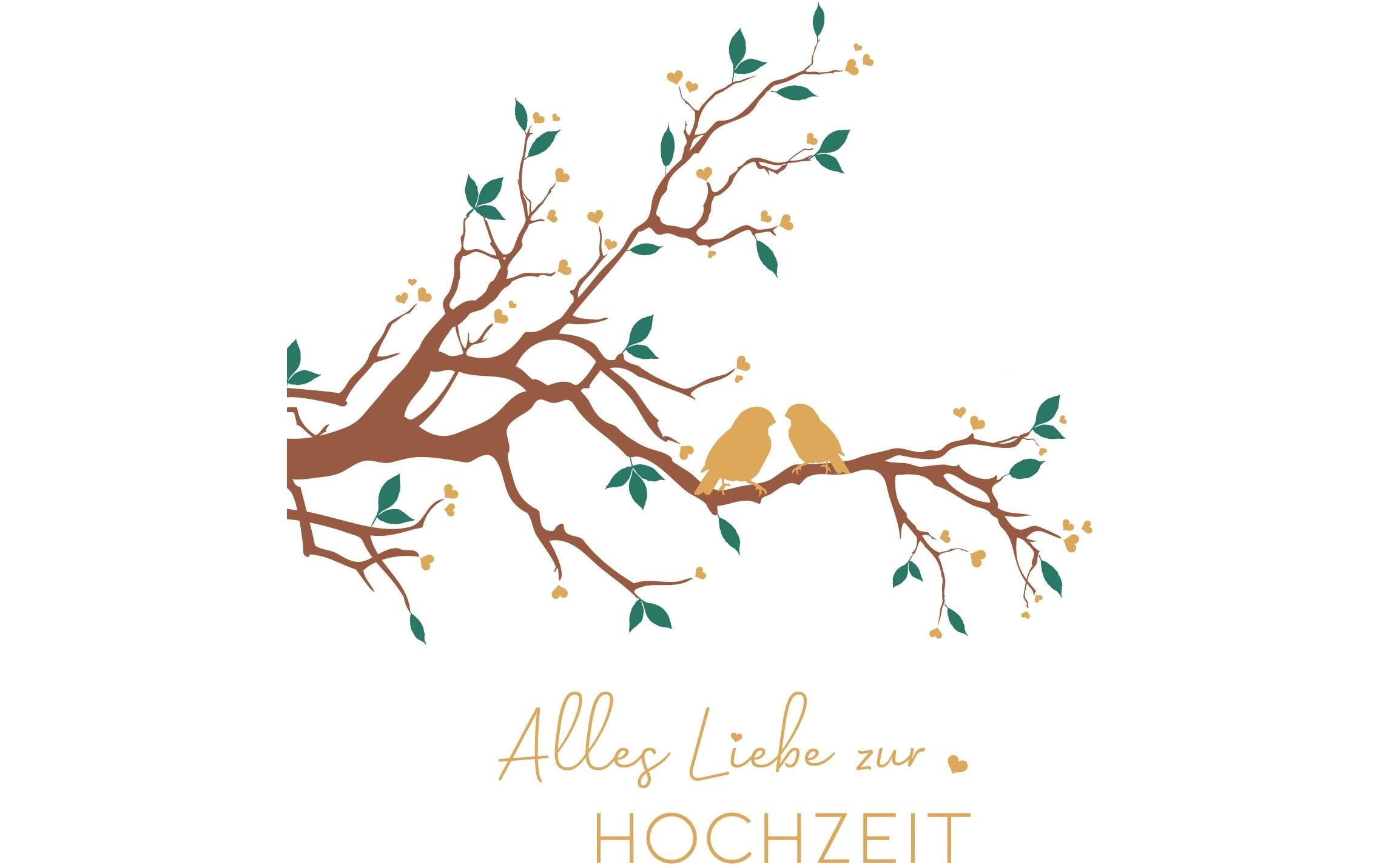 ABC Glückwunschkarte Hochzeit Format B6, 125 x 176 mm, mit Couvert