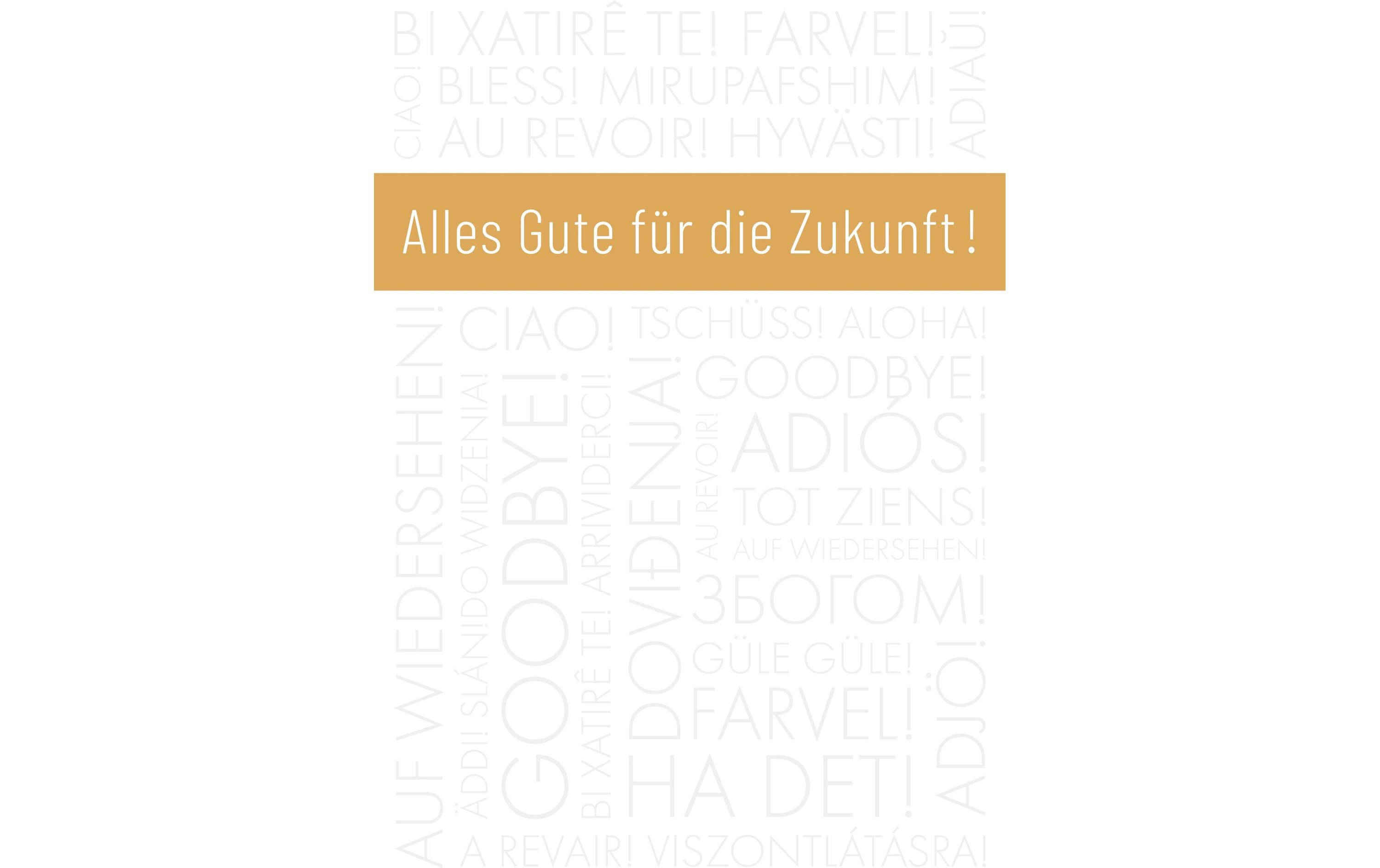 ABC Glückwunschkarte Abschied/Ruhestand A4