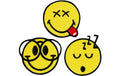 Monoquick Aufbügelbild Midi Smiley Nerd, 3.6 x 3 cm, 3 Stk