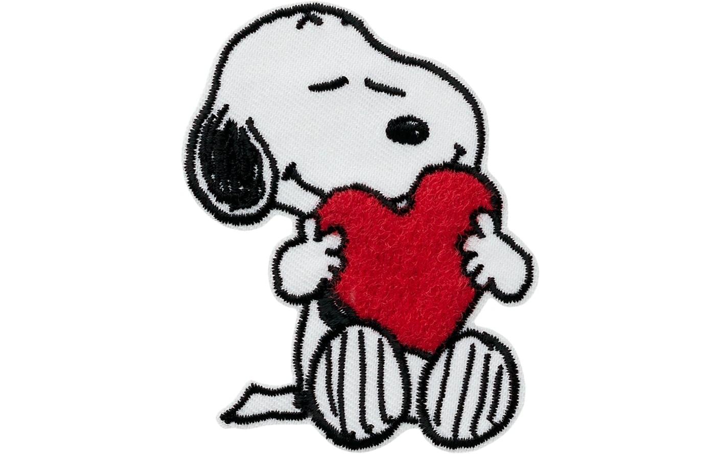 Monoquick Aufbügelbild Midi Snoopy Herz 7.5 x 5.5 cm