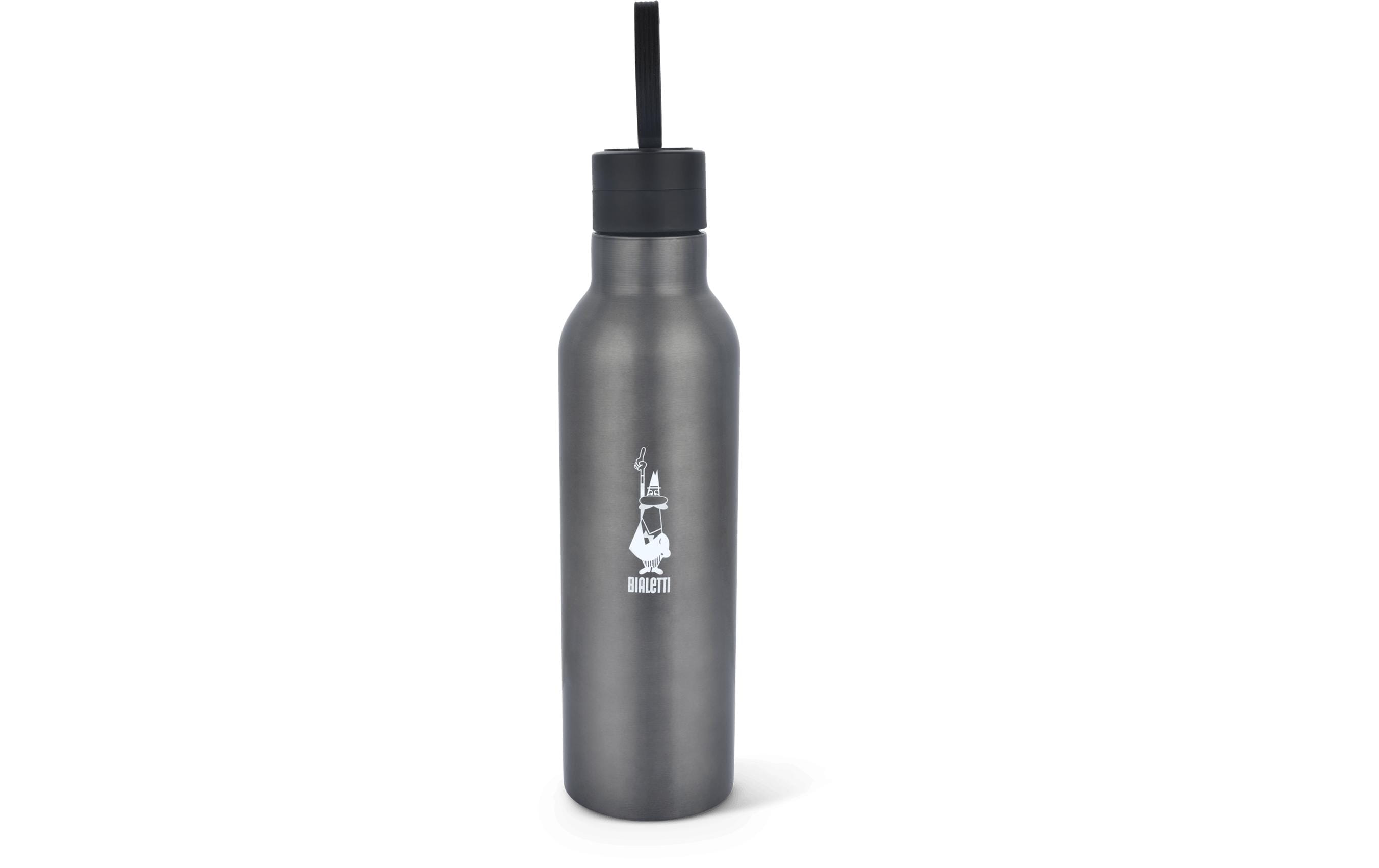 Bialetti Thermoflasche 7,6x7,6x28cm, 0,75l, grau