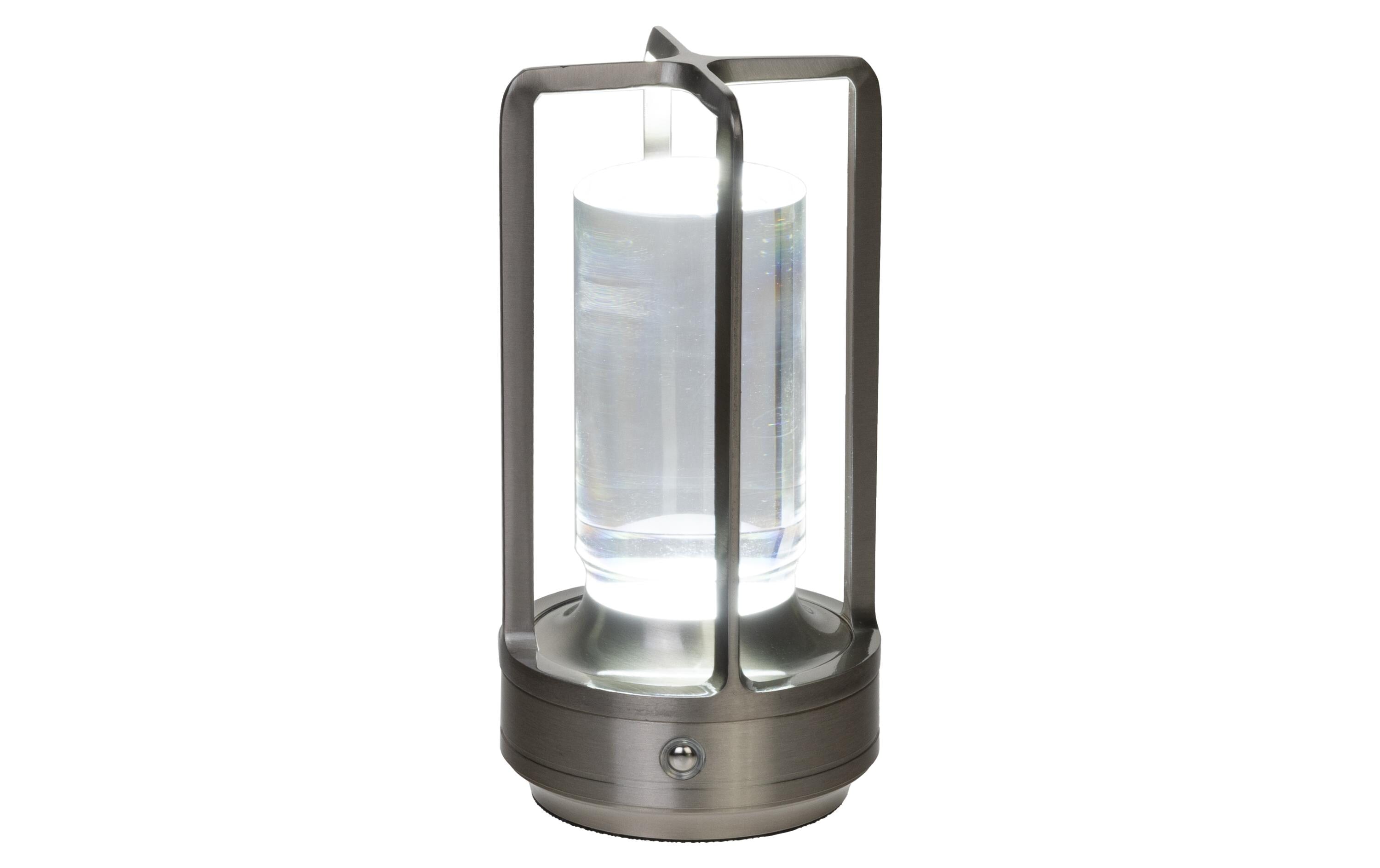 COCON Tischleuchte Lantern silver F02720 D9XH18CM, 1800mAh dimmbar