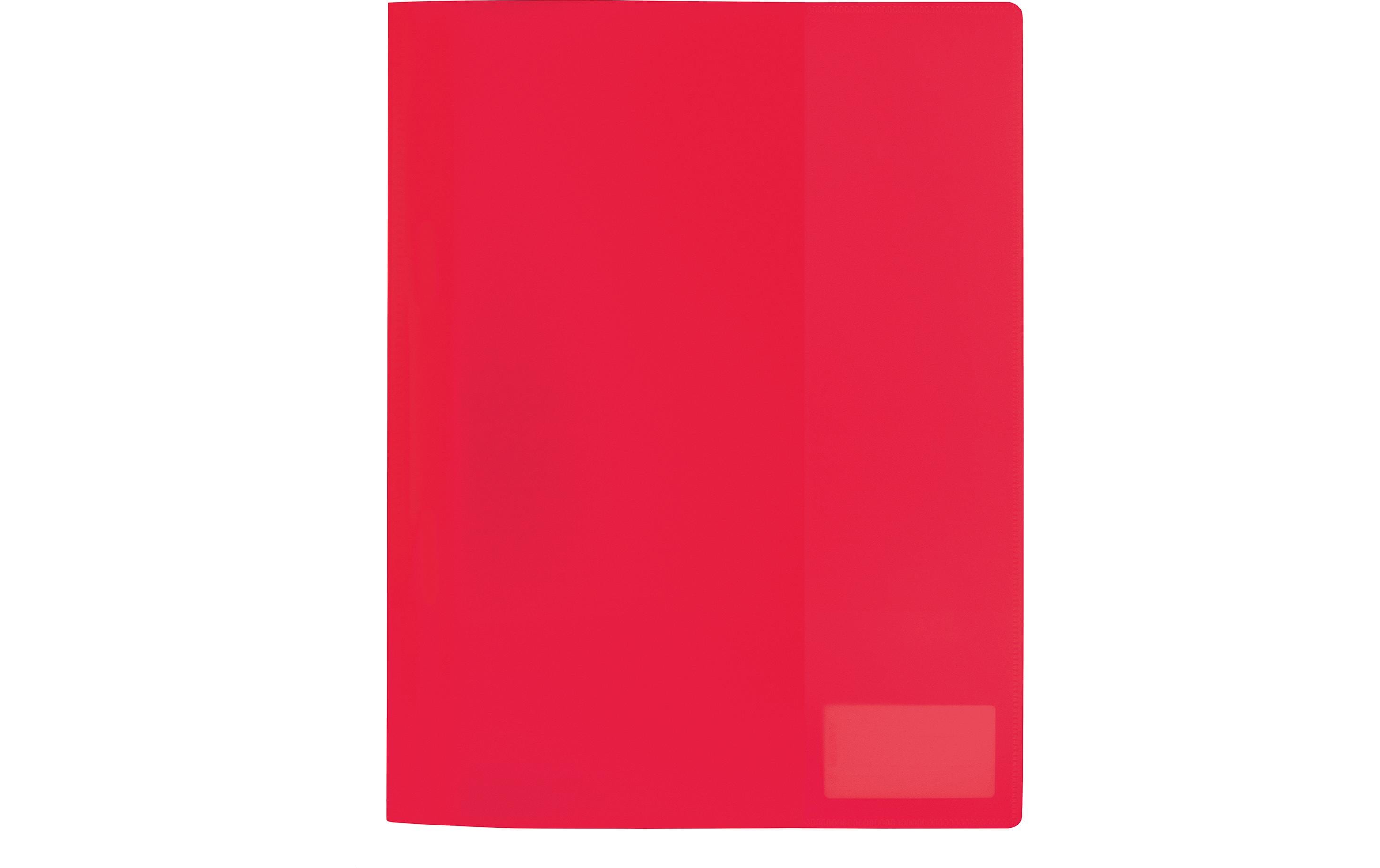 Herma Schnellheft A4 Transluzent rot Polypropylen, Namensfeld, Einstecktasche