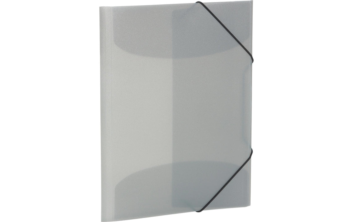 Herma Sammelmappe A4 Transluzent grau Polypropylen, Gummispanner, 3 Innenklappen
