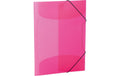 Herma Sammelmappe A4 Transluzent pink Polypropylen, Gummispanner, 3 Innenklappen