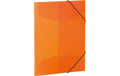 Herma Sammelmappe A4 Transluzent orange Polypropylen, Gummispanner, 3 Innenklappen