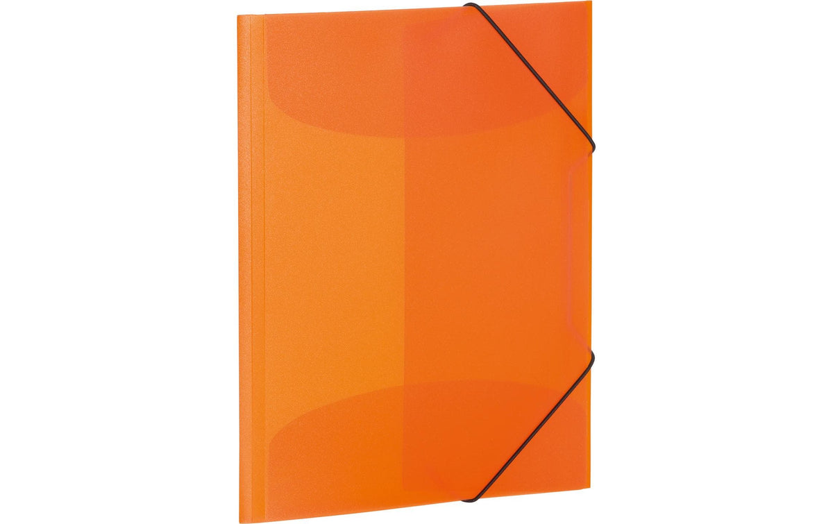 Herma Sammelmappe A4 Transluzent orange Polypropylen, Gummispanner, 3 Innenklappen