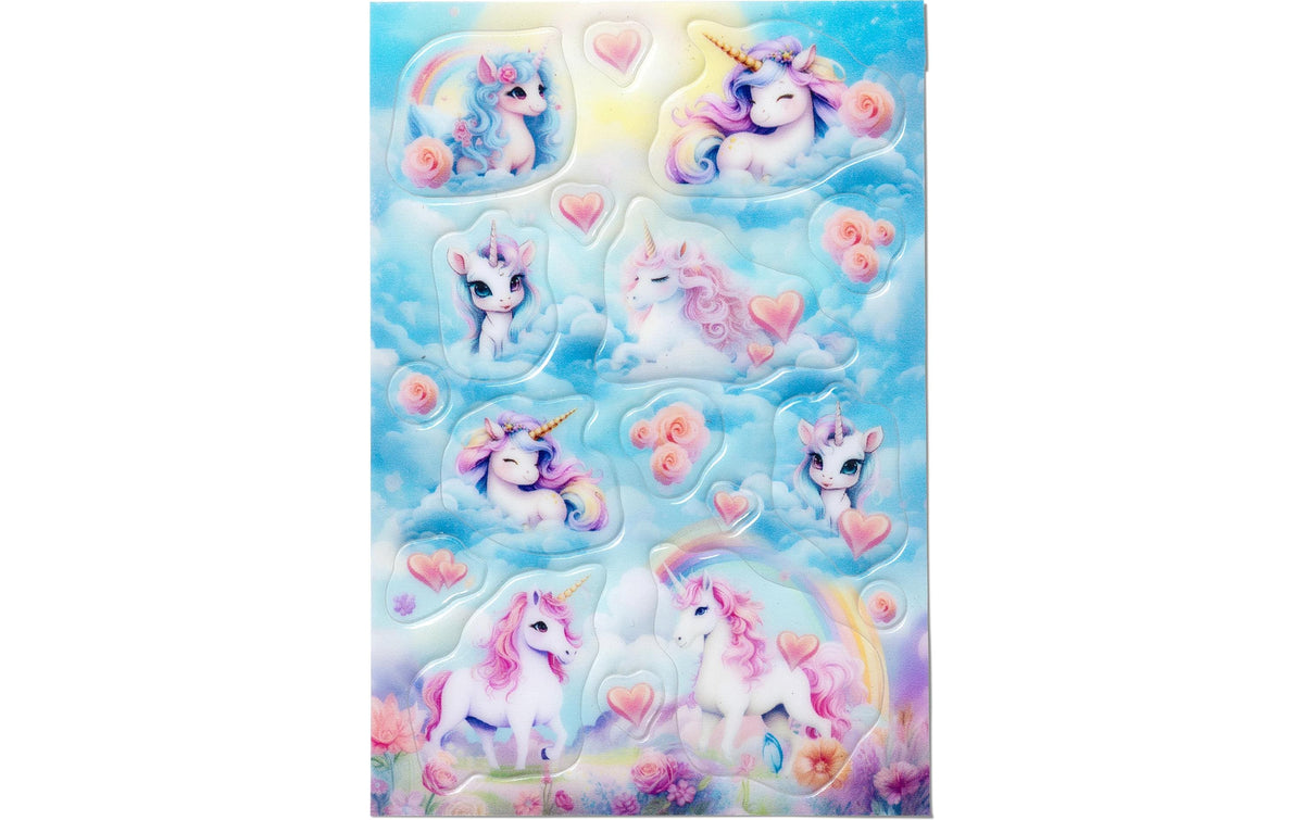 Herma Sticker Happy Unicorns 1 Blatt, 17 Sticker, selbstklebend