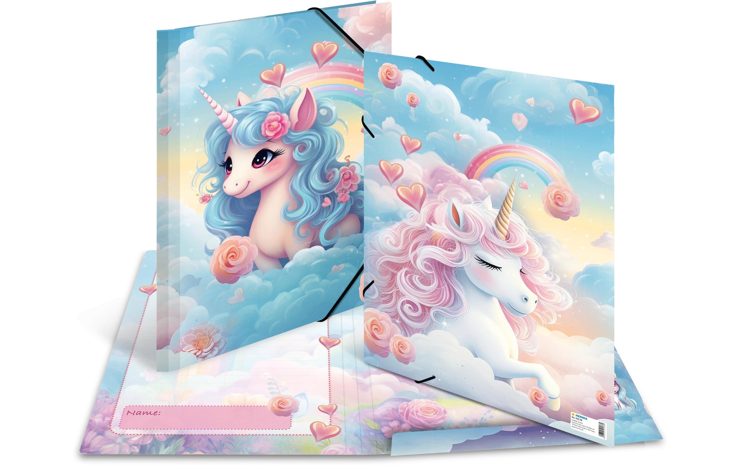 Herma Sammelmappe A3 Happy Unicorns Material: Karton, mit Innendruck