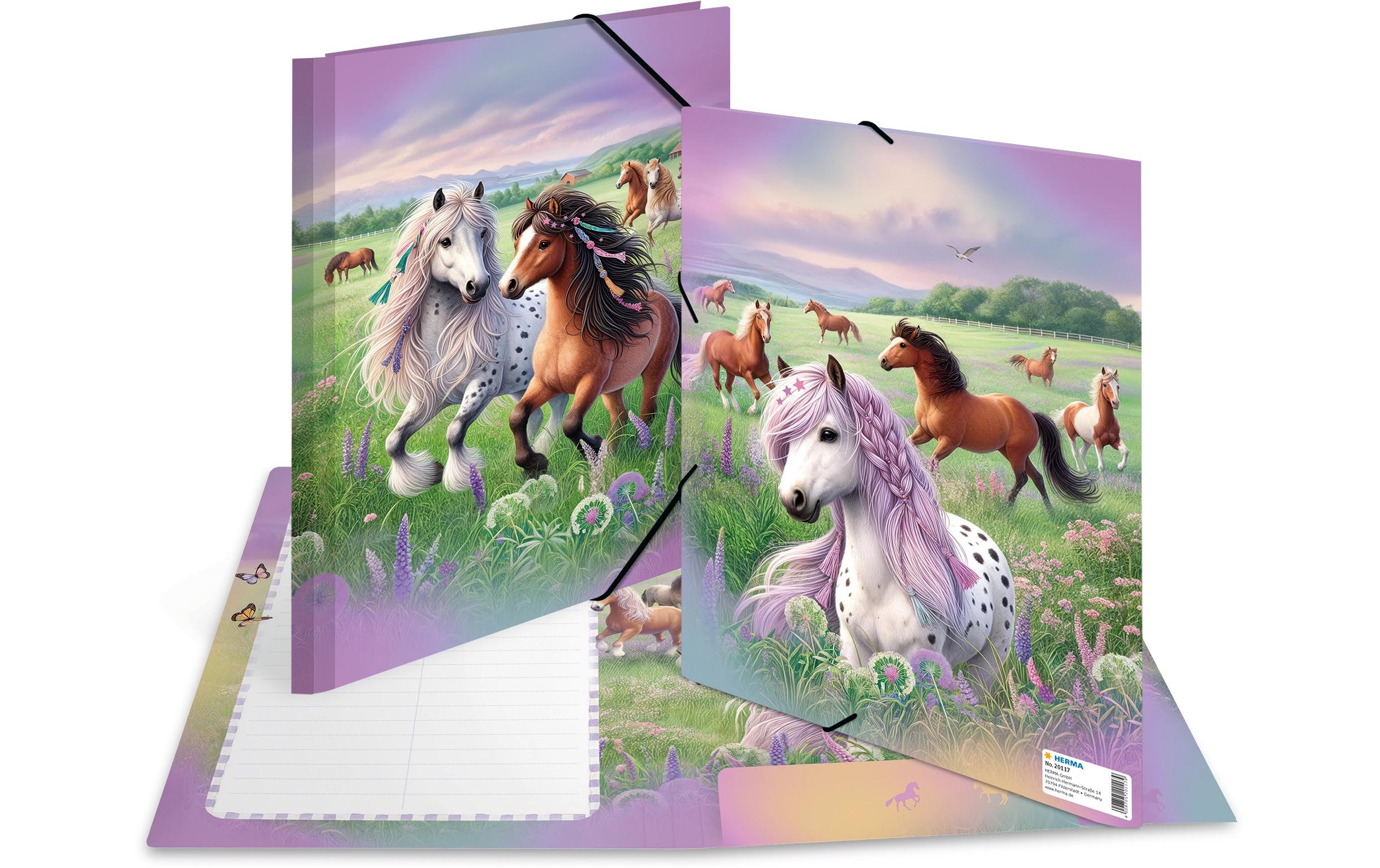 Herma Sammelmappe A4 Pferdewelt Material: Karton, mit Innendruck