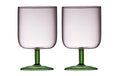 Lyngby Weinglas Torino 30 cl 2 Stk. Farbe Pink/Green, Glas