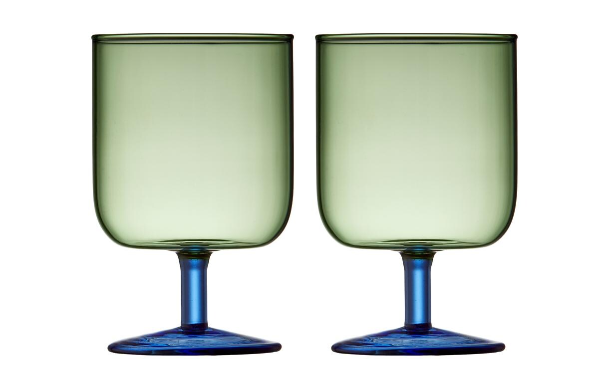 Lyngby Weinglas Torino 30 cl . 2 Stk Farbe Green/Blue, Glas