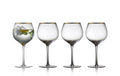 Lyngby Gin Glas Palermo Gold 65 cl 4 Stk. Farbe Transparent, Glas with gold rim