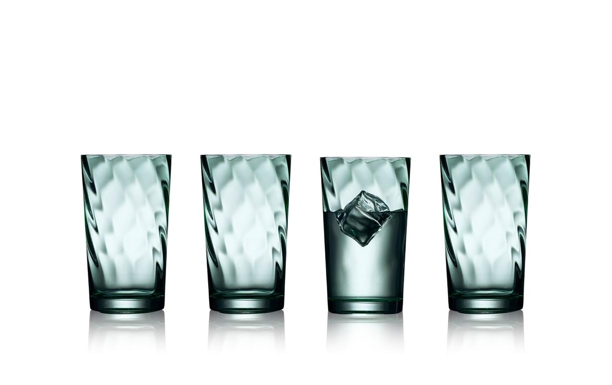 Lyngby Longdrinkglas Vienna 45 cl Green 4 Stk. Farbe grün, Glas