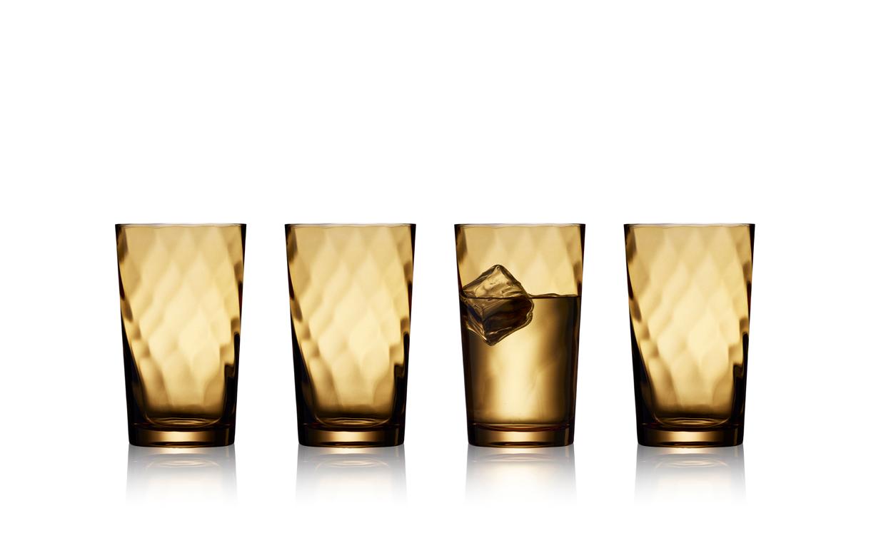 Lyngby Longdrinkglas Vienna 45 cl Amber 4 Stk. Farbe Brown, Glas