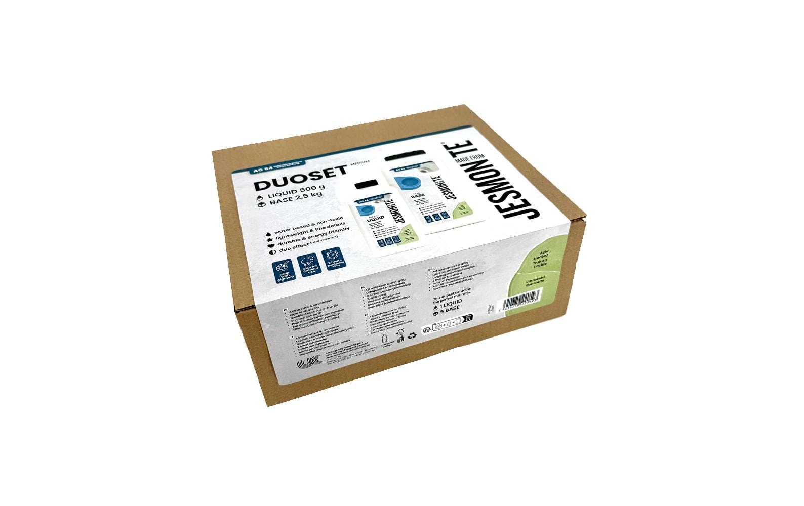 Jesmonite Starterset Basisflüssigkeit AC84 500 ml + 2500g Pulverbasis