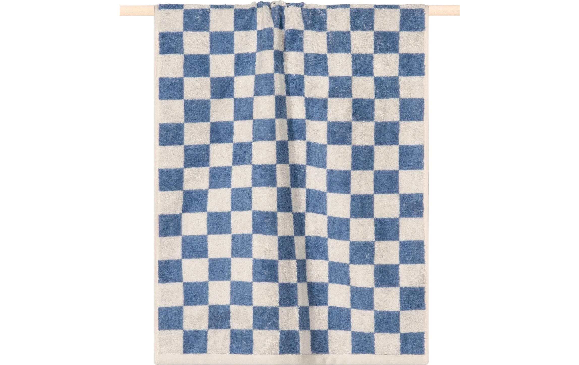 pad Handtuch Chess, 50x100 cm Blau, 100% Baumwolle, waschbar 60 Grad