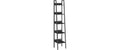 Vasagle Regal Schwarz, 5 Ablagen 33.8x30x170 cm (BxTxH), Spanplatte, Stahl