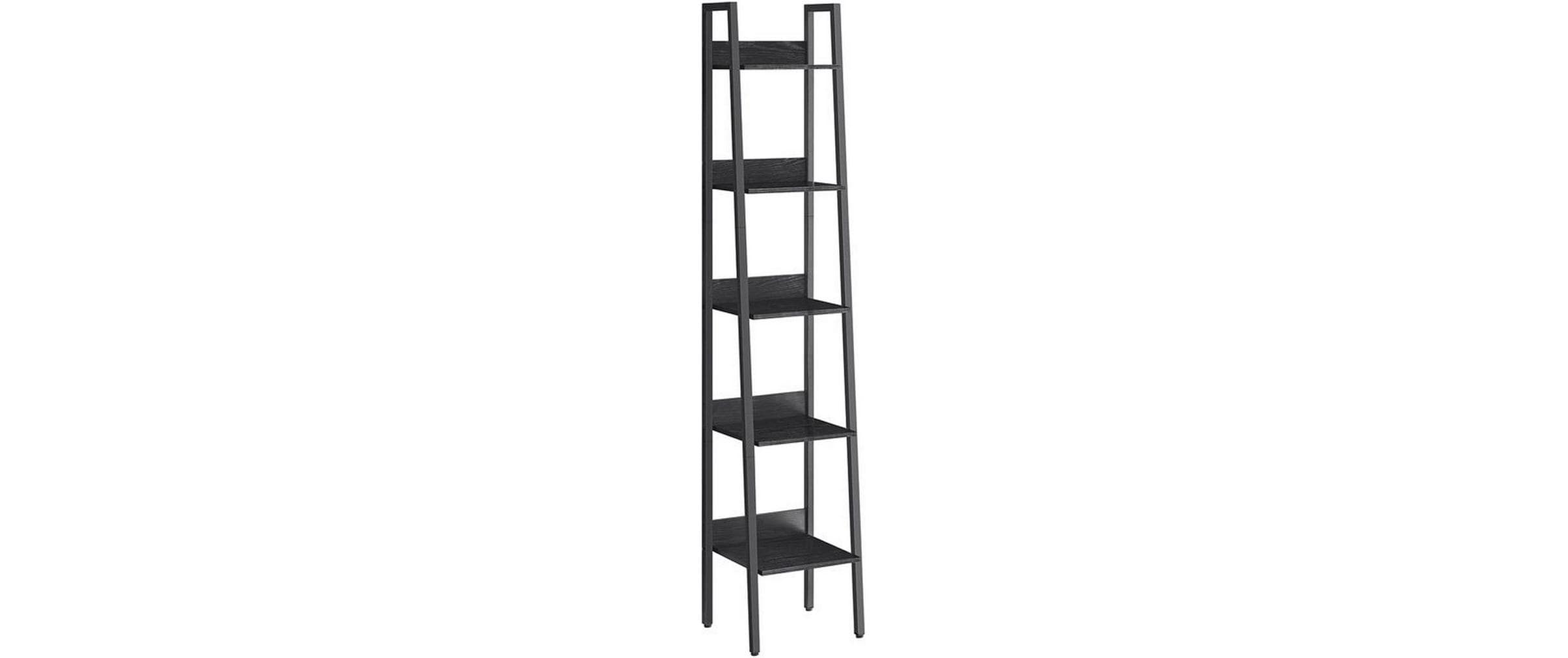 Vasagle Regal Schwarz, 5 Ablagen 33.8x30x170 cm (BxTxH), Spanplatte, Stahl