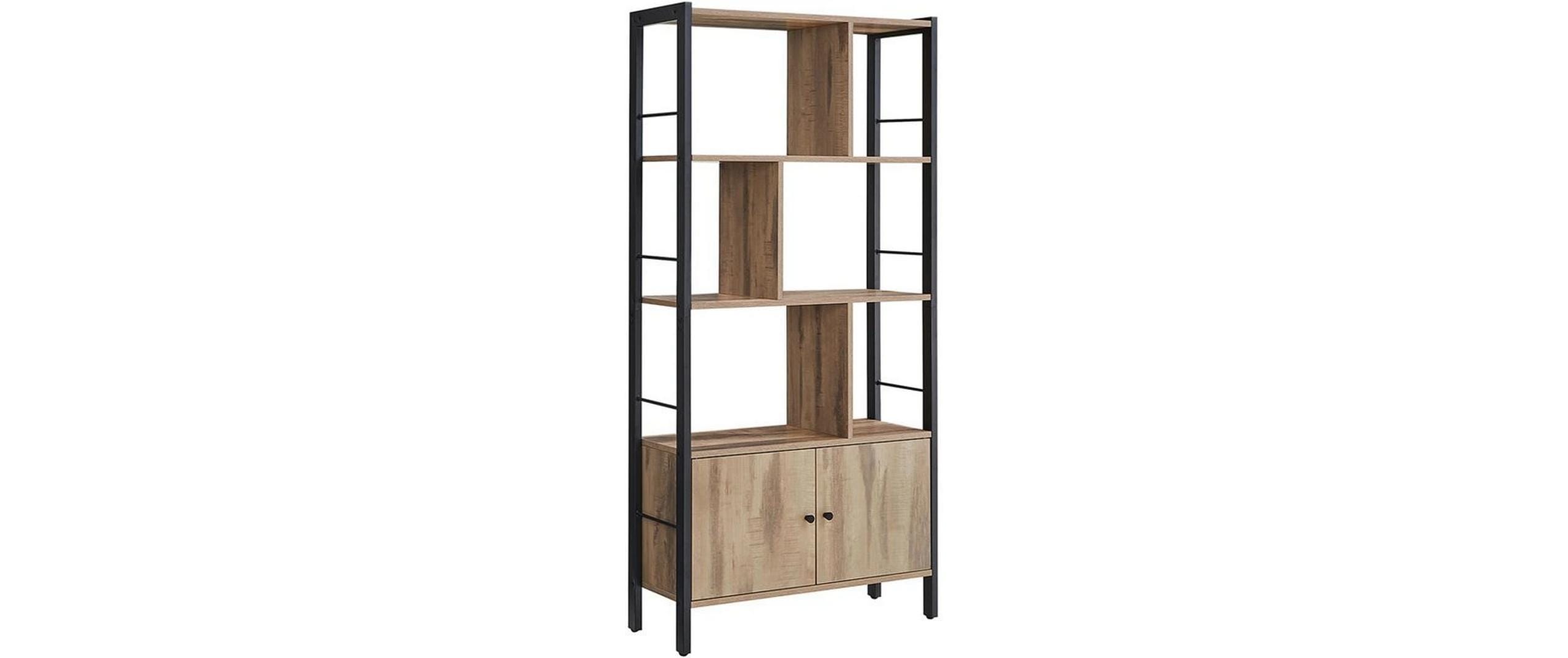 Vasagle Regal Eichenbraun Holz, Stahl, 30x74x154.5 cm (TxBxH)