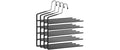 Songmics Kleiderbügel Mehrfach, 4er Set Schwarz, 32x0.5x35 cm (LxBxH)