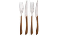 Schou Besteck Holz braun 2x Messer und 2x Gabel