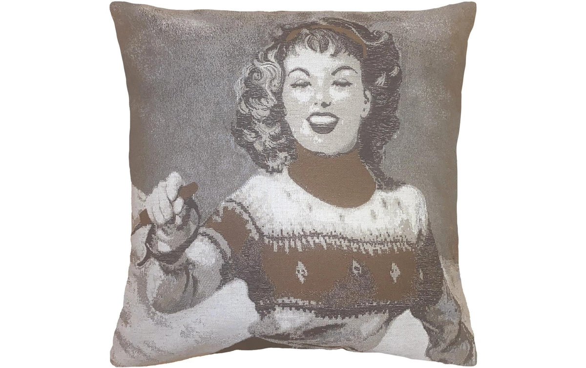 pad Kissenhülle Resort Frau, 50x50 cm Beige, Baumwolle,Polyester,waschbar 30 Grad