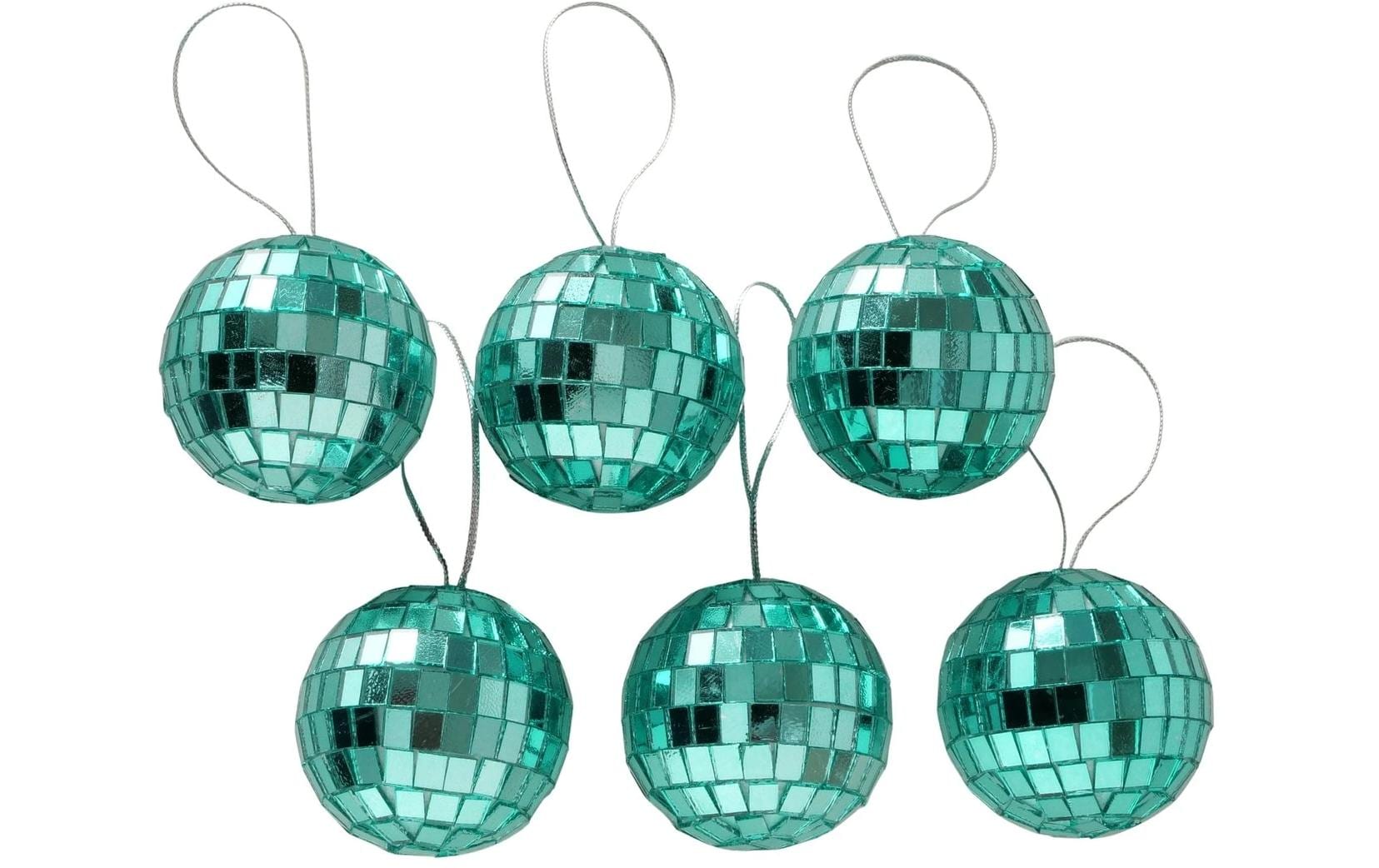 Boltze Dekoanhänger Disco 6 tlg. 5x5cm, Grün