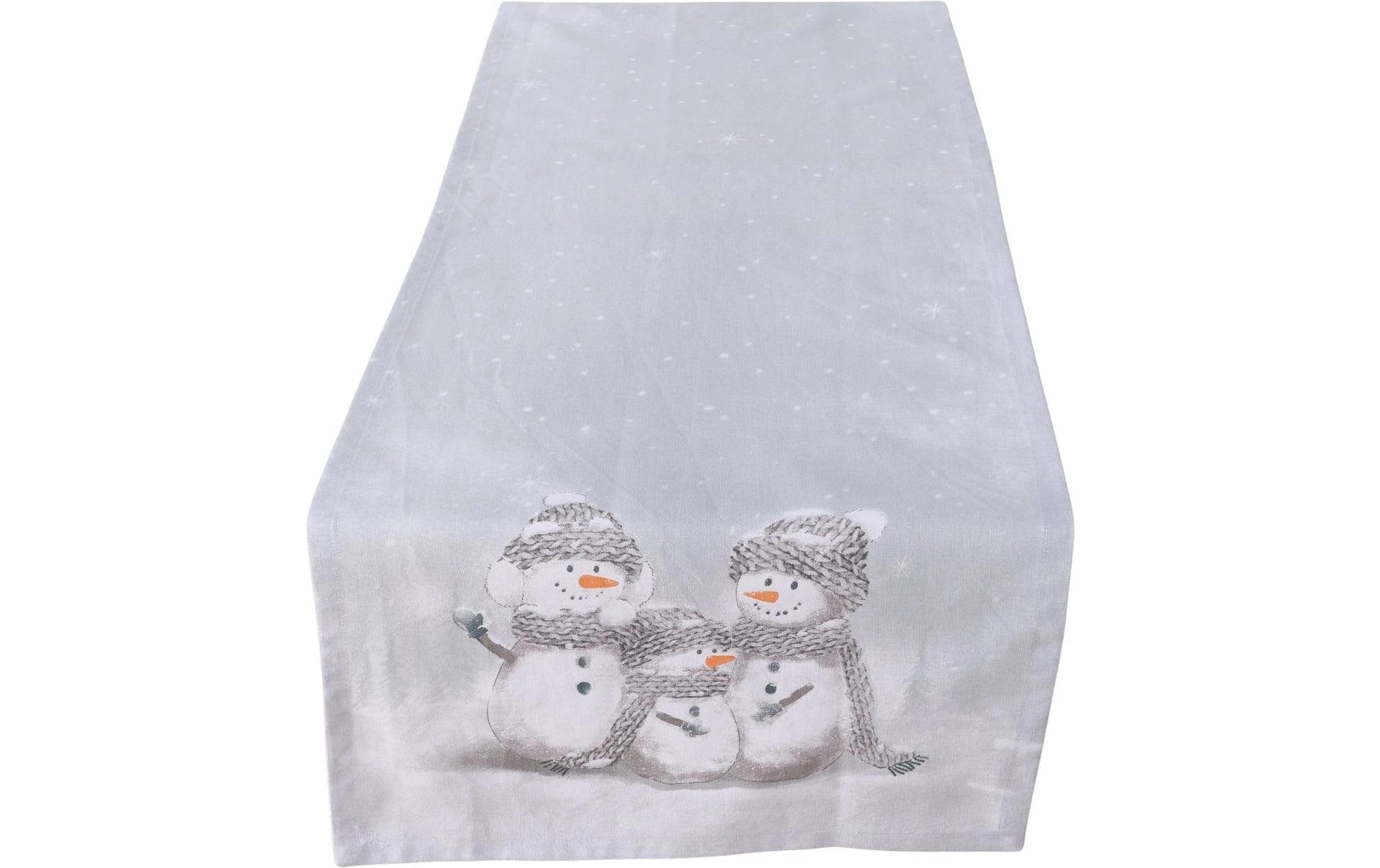 Boltze Tischläufer Frosty Textil, 140x40cm
