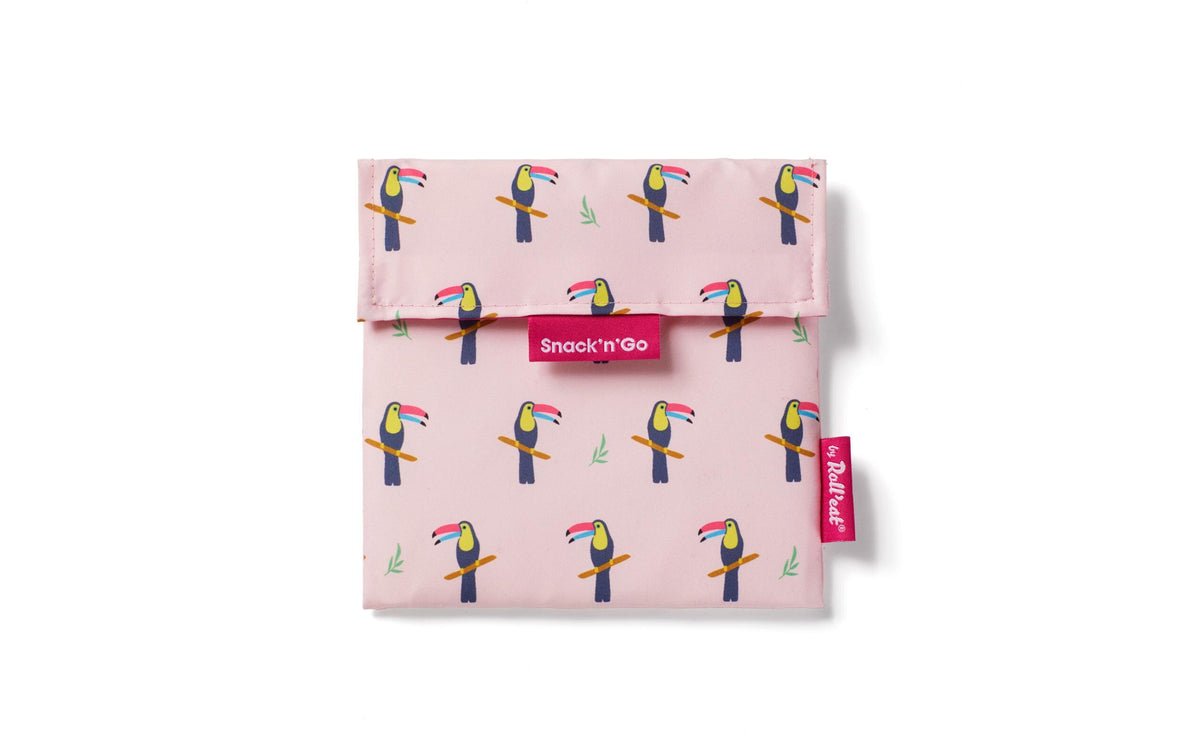 Rolleat SnacknGo Lunch Bag Animals Toucan 18 x 19cm, Waschbar bis 60°C
